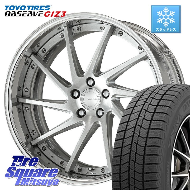 TOYO OBSERVE GIZ3 2024年~2025年製 オブザーブ ギズ3 スタッドレス ミツヤ 235/55R19WORK GNOSIS CVS O Disk 19インチ 2ピース 19X8.0J 40 5穴 114.3 50系RAV4 60系RAV4 80系ハリアー アリアARIYA T33エクストレイル アウトランダーPHEV トレイルシーカー RAV4 50系|タイヤスクエアミツヤ