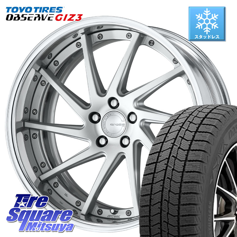 TOYO OBSERVE GIZ3 2024年～2025年製 オブザーブ ギズ3 スタッドレス ミツヤ 235/55R19 WORK GNOSIS CVS O Disk 19インチ 2ピース 19 X 7.5J +35 5穴 114.3 80系ハリアー T33エクストレイル アウトランダーPHEV