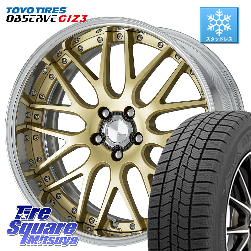 TOYO OBSERVE GIZ3 2024年~2025年製 オブザーブ ギズ3 スタッドレス ミツヤ 235/55R19WORK Lanvec LM1 O Disk 19インチ 2ピース 19X8.0J 30 5穴 114.3 アウトランダーPHEV RAV4 60系|タイヤスクエアミツヤ