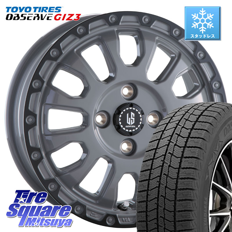 TOYO OBSERVE GIZ3 2024年～2025年製 オブザーブ ギズ3 スタッドレス ミツヤ 205/65R16 阿部商会 LA STRADA AVENTURA アヴェンチュラ 16インチ 16 X 6.0J +40 4穴 100