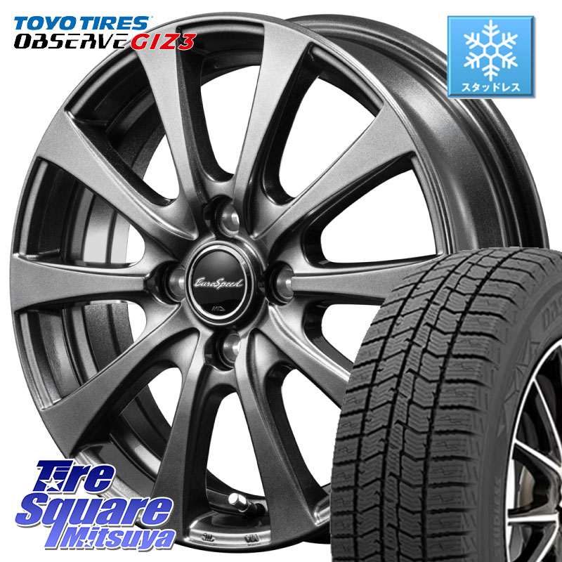 TOYO OBSERVE GIZ3 2024年製～ オブザーブ ギズ3 スタッドレス ミツヤ 165/55R14 MANARAY MID EuroSpeed G10 在庫● ホイール 14インチ 14 X 4.5J +45 4穴 100 ハイゼット アゲトラCustom車用※軽自動車専用ホイール※