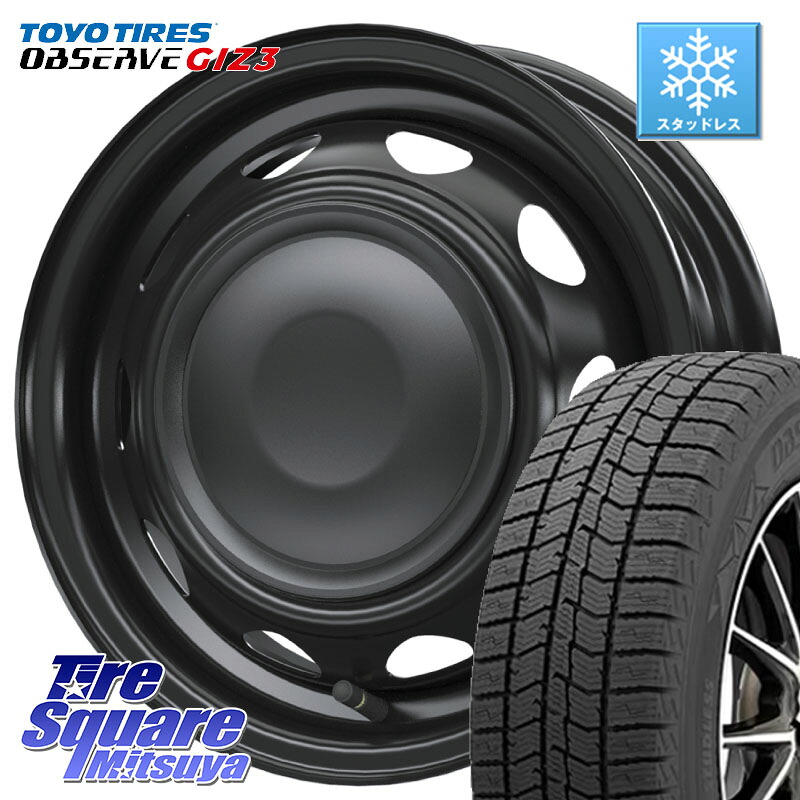 TOYO OBSERVE GIZ3 2024年製~ オブザーブ ギズ3 スタッドレス ミツヤ 165/70R14WEDS NeoCarrow ネオキャロ ブラック ホイール 14インチ 14X4.5J 45 4穴 100 Mx27/37/47Sソリオ・MB37SデリカD2 ハスラー MAx6S系ソリオ デリカD:2 D2 Kei ラピュタ ハスラー リフトアッ|タイヤスクエアミツヤ