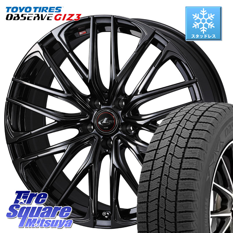 TOYO OBSERVE GIZ3 2024年~2025年製 オブザーブ ギズ3 スタッドレス ミツヤ 235/45R18WEDS 40968 レオニス LEONIS SK ホイール 18インチ 18X8.0J 42 5穴 114.3 CY2アコード 70系カムリ スカイラインセダン 日産 ES レクサス アコード|タイヤスクエアミツヤ