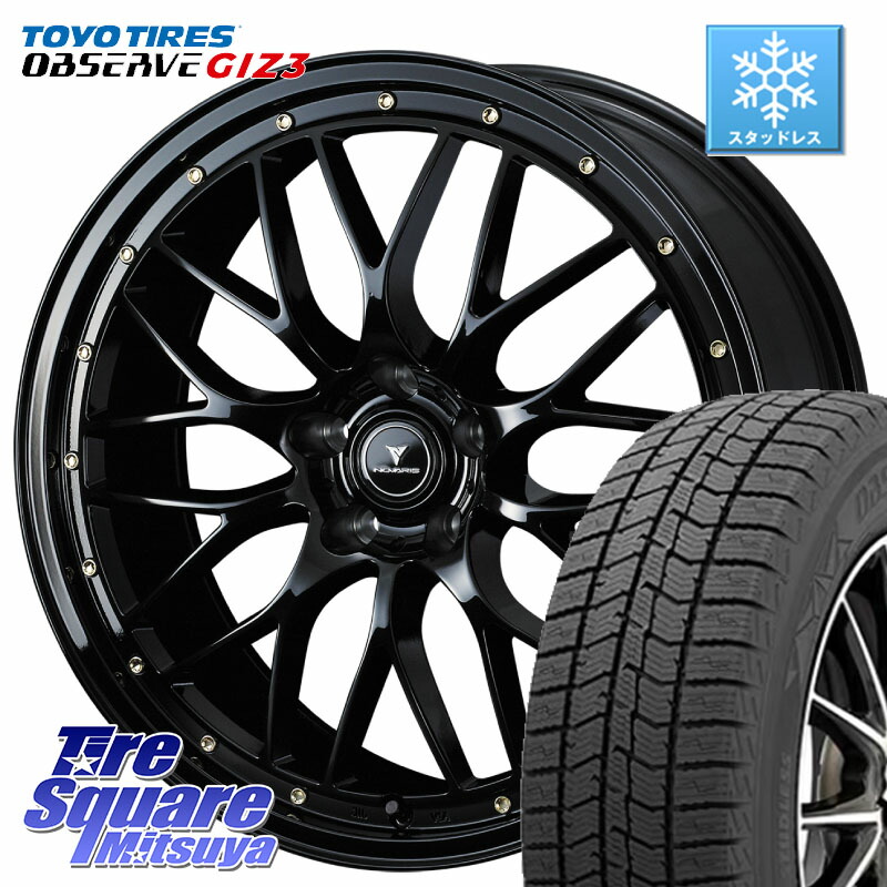 TOYO OBSERVE GIZ3 2024年製～ オブザーブ ギズ3 スタッドレス ミツヤ 235/50R18WEDS 41062 NOVARIS ASSETE M1 18インチ ノヴァリス アセット 18X7.5J 38 5穴 114.3 30系アルファード/ヴェルファイア 20系アルファード ヴェルファイアハイブリッド ヴェルファイア アル｜タイヤスクエアミツヤ