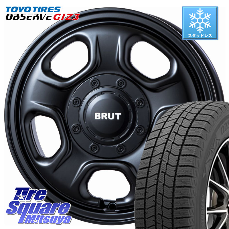 TOYO OBSERVE GIZ3 2024年~2025年製 オブザーブ ギズ3 スタッドレス ミツヤ 155/65R14BRUT ブルート BR-33 BR33 ホイール 14インチ 14X4.5J 45 4穴 100 N-BOX デリカミニ2WD タント スペーシア サクラ ハイゼットアゲトラCustom車用※軽自動車専用ホイール※ ルークス|タイヤスクエアミツヤ