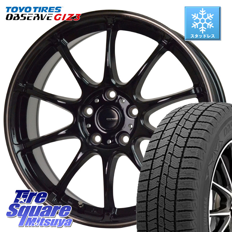 TOYO OBSERVE GIZ3 2024年～2025年製 オブザーブ ギズ3 スタッドレス ミツヤ 195/60R16HotStuff G・SPEED P-07 ジー・スピード ホイール 16インチ 16X6.5J 53 5穴 114.3 ヴォクシー VOXY ノア NOAH｜タイヤスクエアミツヤ