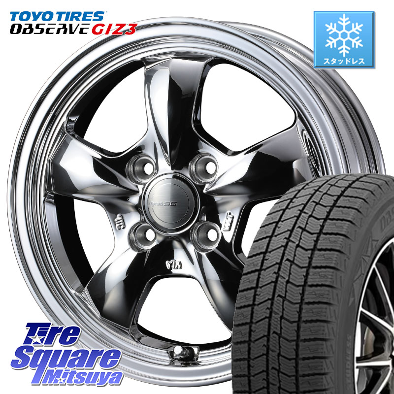 TOYO OBSERVE GIZ3 2024年製～ オブザーブ ギズ3 スタッドレス ミツヤ 165/70R14 WEDS 41112 GYRAFT 5S グラフト SPT ホイール 14インチ 14 X 4.5J +45 4穴 100 Mx27/37/47Sソリオ・デリカD2 ハスラー MAx6S系ソリオ