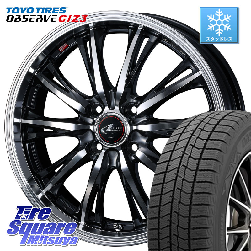 TOYO OBSERVE GIZ3 2024年～2025年製 オブザーブ ギズ3 スタッドレス ミツヤ 205/65R16 WEDS 【欠品次回05月上旬】 41164 LEONIS RT ウェッズ レオニス PBMC ホイール 16インチ 16 X 6.0J +42 4穴 100
