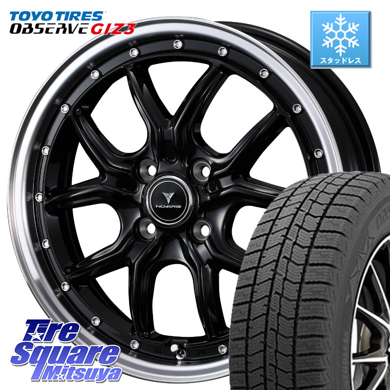 TOYO OBSERVE GIZ3 2024年～2025年製 オブザーブ ギズ3 スタッドレス ミツヤ 165/55R15 WEDS 41329 NOVARIS ASSETE S1 ホイール 15インチ ノヴァリス アセット 15 X 4.5J +45 4穴 100 N-BOX デリカミニ2WD タント スペーシア サクラ