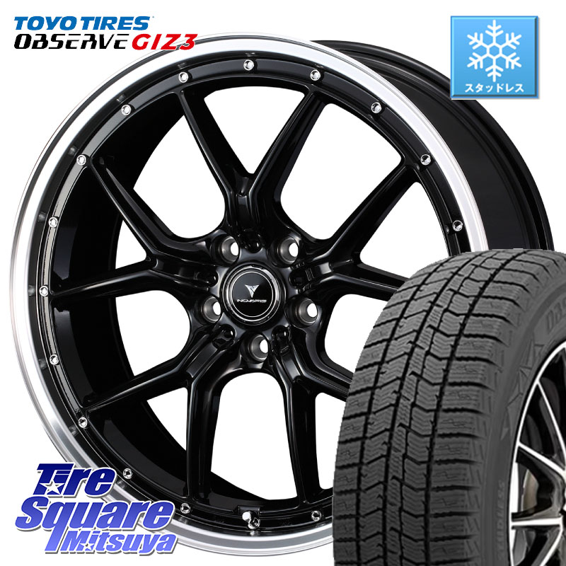 TOYO OBSERVE GIZ3 2024年～2025年製 オブザーブ ギズ3 スタッドレス ミツヤ 245/45R18 WEDS 41332 NOVARIS ASSETE S1 ホイール 18インチ ノヴァリス アセット 18 X 7.5J +45 5穴 114.3