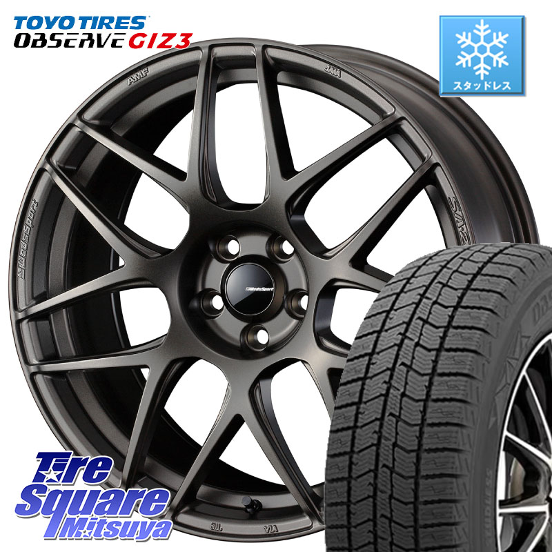 TOYO OBSERVE GIZ3 2024年～2025年製 オブザーブ ギズ3 スタッドレス ミツヤ 225/50R17 WEDS 74189 SA-27R ウェッズ スポーツ ホイール 17インチ 17 X 7.5J +45 5穴 114.3 WRX S4(VBH)
