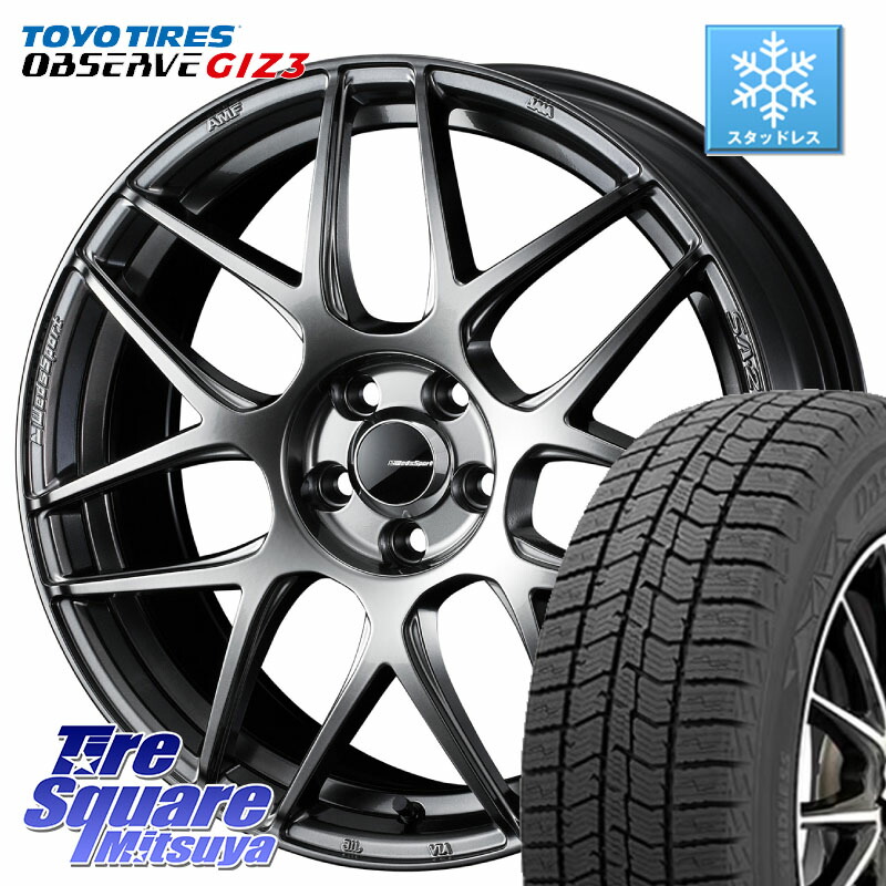TOYO OBSERVE GIZ3 2024年～2025年製 オブザーブ ギズ3 スタッドレス ミツヤ 225/50R18 WEDS 74216 SA-27R PSB ウェッズ スポーツ ホイール 18インチ 18 X 7.5J +35 5穴 114.3