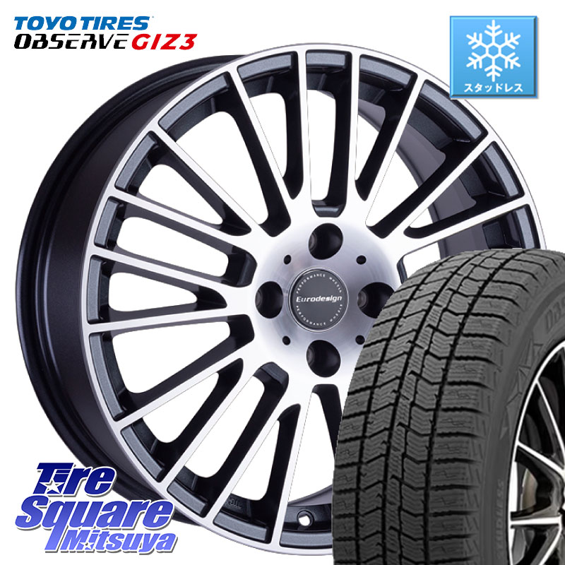 TOYO OBSERVE GIZ3 2024年～2025年製 オブザーブ ギズ3 スタッドレス ミツヤ 215/60R16 阿部商会 Eurodesign CALWER ホイール 16インチ 16 X 6.5J(DS5 B8) +25 4穴 108 シトロエン DS5 DSオートモビル B8系