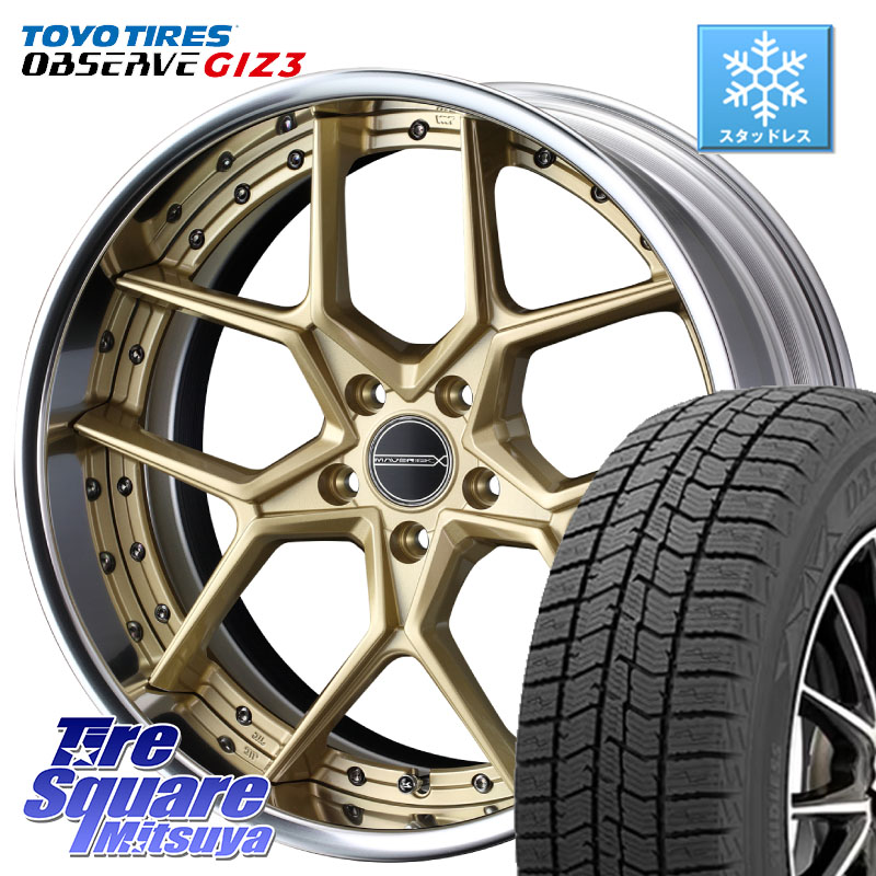 TOYO OBSERVE GIZ3 2024年～2025年製 オブザーブ ギズ3 スタッドレス ミツヤ 245/45R18 WEDS MAVERICK 1505S S-LoDisk 2ピース ホイール 18インチ 18 X 8.5J +50 5穴 114.3