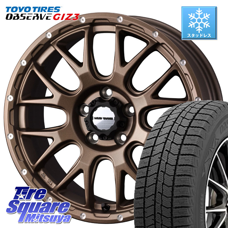 TOYO OBSERVE GIZ3 2024年～2025年製 オブザーブ ギズ3 スタッドレス ミツヤ 245/45R18 WEDS 41147 マッドヴァンス MUD VANCE 08 ホイール 18インチ 18 X 7.5J +35 5穴 114.3