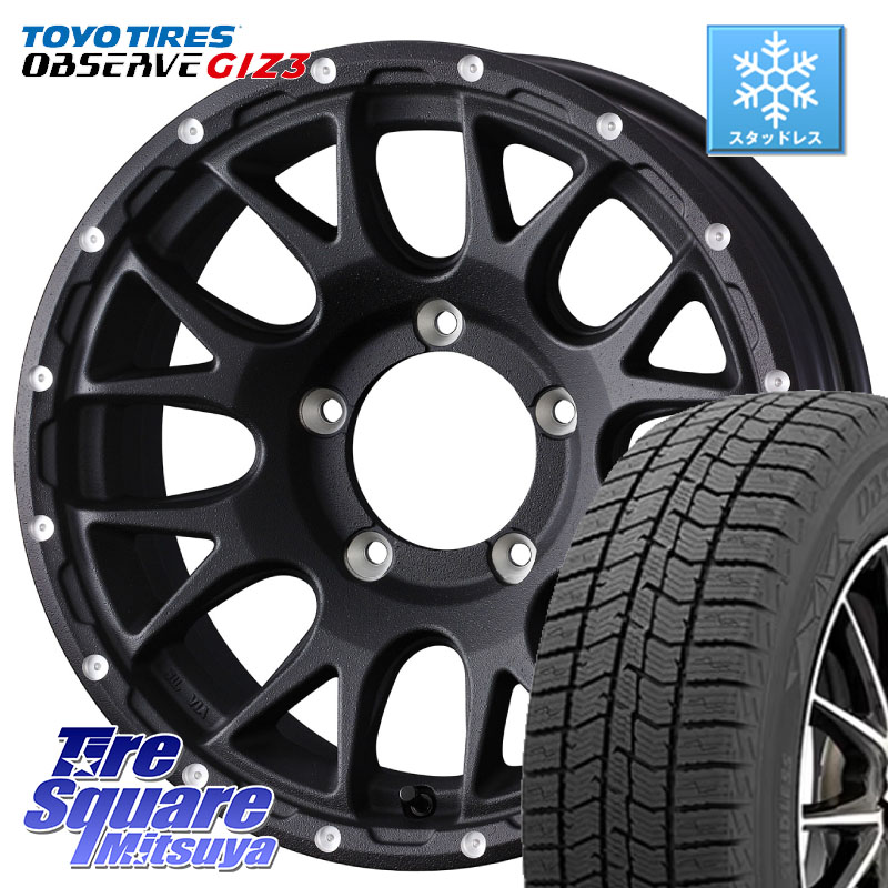 TOYO OBSERVE GIZ3 2024年製～ オブザーブ ギズ3 スタッドレス ミツヤ 215/65R16 WEDS 41126 マッドヴァンス MUD VANCE 08 BK ホイール 16インチ 16 X 5.5J +22 5穴 139.7 ジムニー専用(要オーバーフェンダー等) 92,499円