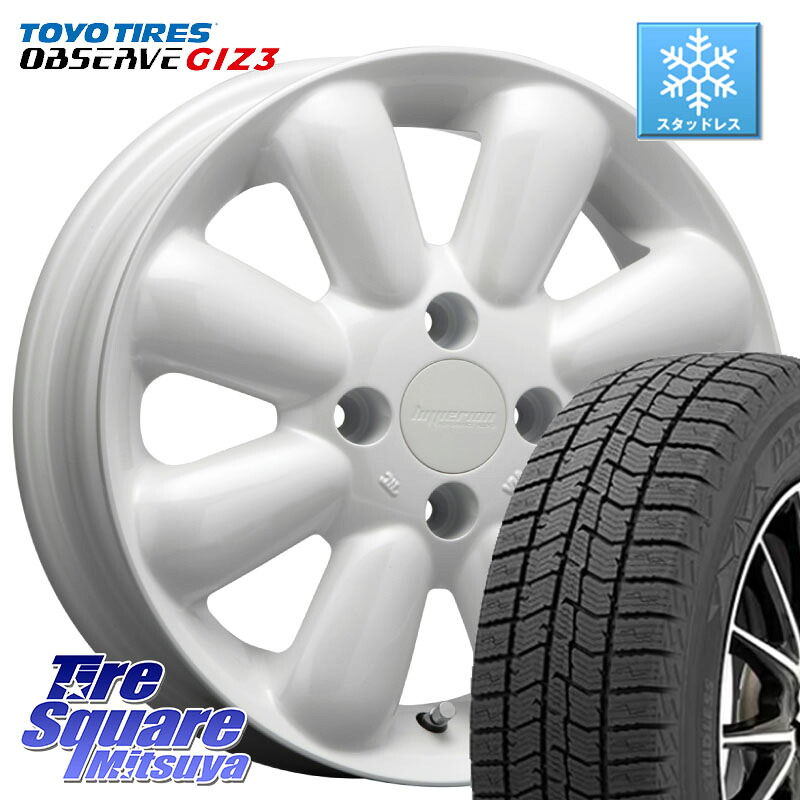 TOYO OBSERVE GIZ3 2024年製~ オブザーブ ギズ3 スタッドレス ミツヤ 165/70R14MLJ HYPERION PINO+ ハイペリオン ピノプラス ホイール 14インチ 14X4.5J 43 4穴 100 Mx27/37/47Sソリオ・MB37SデリカD2 MAx6S系ソリオ デリカD:2 D2 ラピュタ ハスラー リフトアップ等カ|タイヤスクエアミツヤ