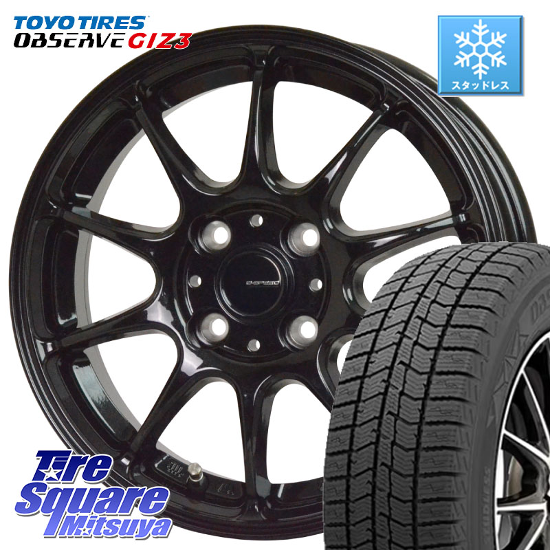 TOYO OBSERVE GIZ3 2024年製~ オブザーブ ギズ3 スタッドレス ミツヤ 205/55R17HotStuff G.SPEED G-07 ホイール 17インチ ジースピード 17X6.5J 45 4穴 100 ライズ/ロッキー(ガソリン車4穴) ロッキー ガソリン車 4穴|タイヤスクエアミツヤ