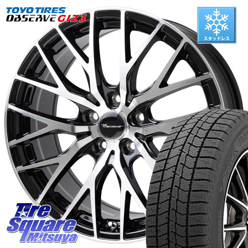 TOYO OBSERVE GIZ3 2024年製～ オブザーブ ギズ3 スタッドレス ミツヤ 235/60R18 HotStuff Precious HM-1 V2 プレシャス ホイール 18インチ 18 X 7.0J +48 5穴 114.3