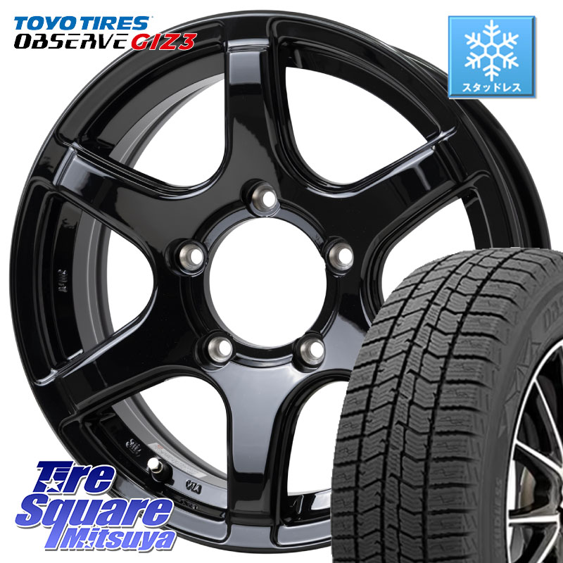 TOYO OBSERVE GIZ3 2024年製～ オブザーブ ギズ3 スタッドレス ミツヤ 215/65R16 HotStuff BISON BN-04 BN04 バイソン ホイール 16インチ 16 X 5.5J +22 5穴 139.7 ジムニー専用(要オーバーフェンダー等)