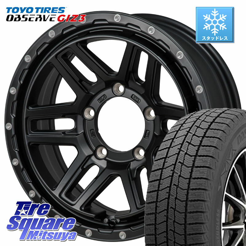 TOYO OBSERVE GIZ3 2024年製～ オブザーブ ギズ3 スタッドレス ミツヤ 215/65R16 MONZA HI-BLOCK ERDE ※インセット-5 ホイール 16インチ 16 X 6.0J +0 5穴 139.7 ジムニー専用(要オーバーフェンダー等) ジムニ－シエラ・ノマド(カスタム)
