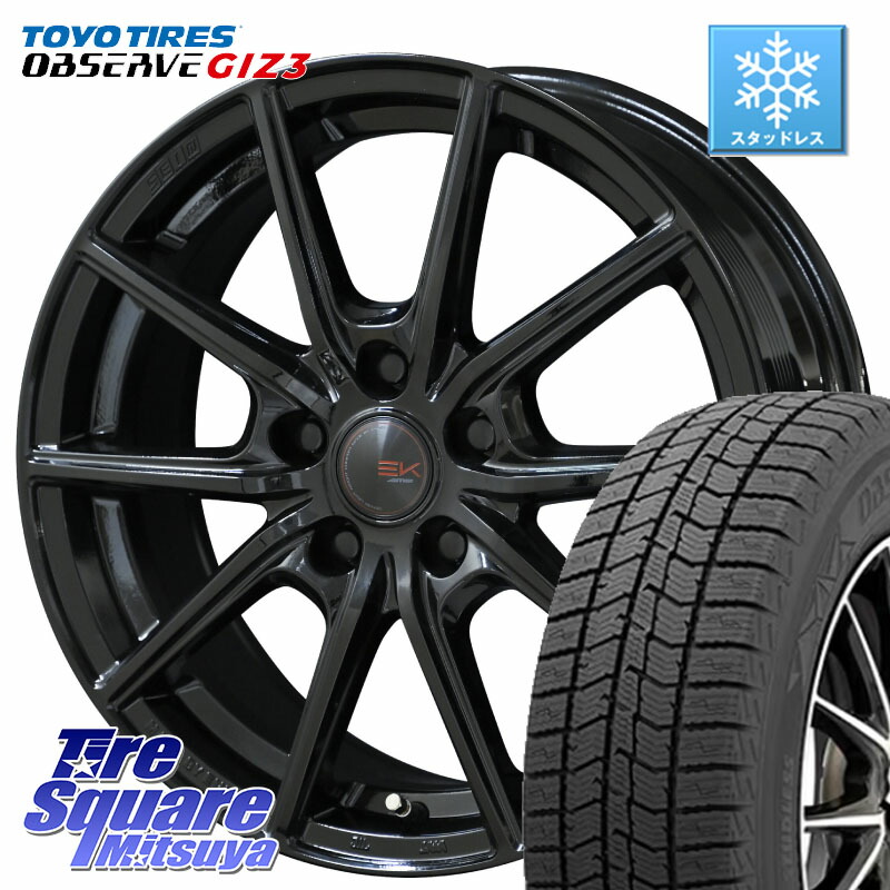 TOYO OBSERVE GIZ3 2024年～2025年製 オブザーブ ギズ3 スタッドレス ミツヤ 225/50R17 KYOHO SEIN EK ザインEK ホイール 17インチ 17 X 7.0J +42 5穴 114.3 WRX S4(VBH)