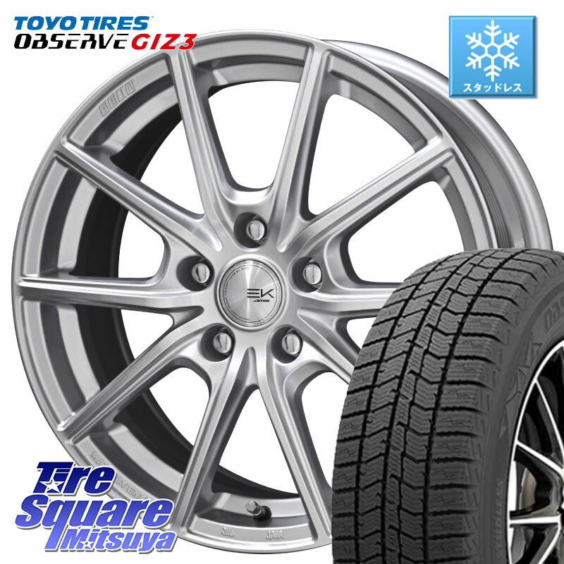 TOYO OBSERVE GIZ3 2024年製～ オブザーブ ギズ3 スタッドレス ミツヤ 185/60R15 KYOHO SEIN EK ザインEK ホイール 15インチ 15 X 6.0J +45 5穴 100 170系シエンタ