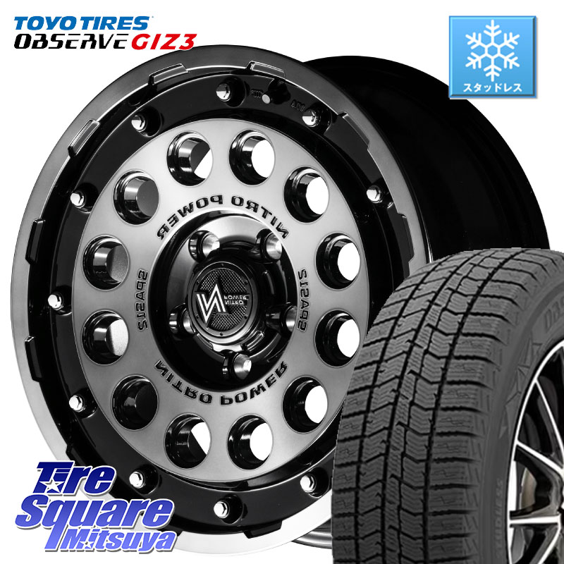 TOYO OBSERVE GIZ3 2024年～2025年製 オブザーブ ギズ3 スタッドレス ミツヤ 215/60R16MANARAY MID ナイトロパワー H12 SHOTGUN BC ホイール 16インチ 16X7.0J 40 5穴 114.3 ジューク JUKE 日産 マークXジオ エスティマ HS レクサス スカイラインセダン 日産 クラウン｜タイヤスクエアミツヤ