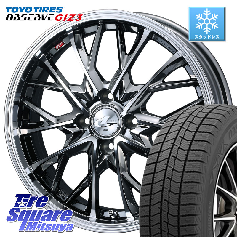 TOYO OBSERVE GIZ3 2024年～2025年製 オブザーブ ギズ3 スタッドレス ミツヤ 175/65R15 WEDS LEONIS MV レオニス MV BMCMC ホイール 15インチ 15 X 5.5J +43 4穴 100 アクア 160系カローラフィールダー GR・GS系フィット クロスビー スイフト4穴 130系ヴィッツ スペイド