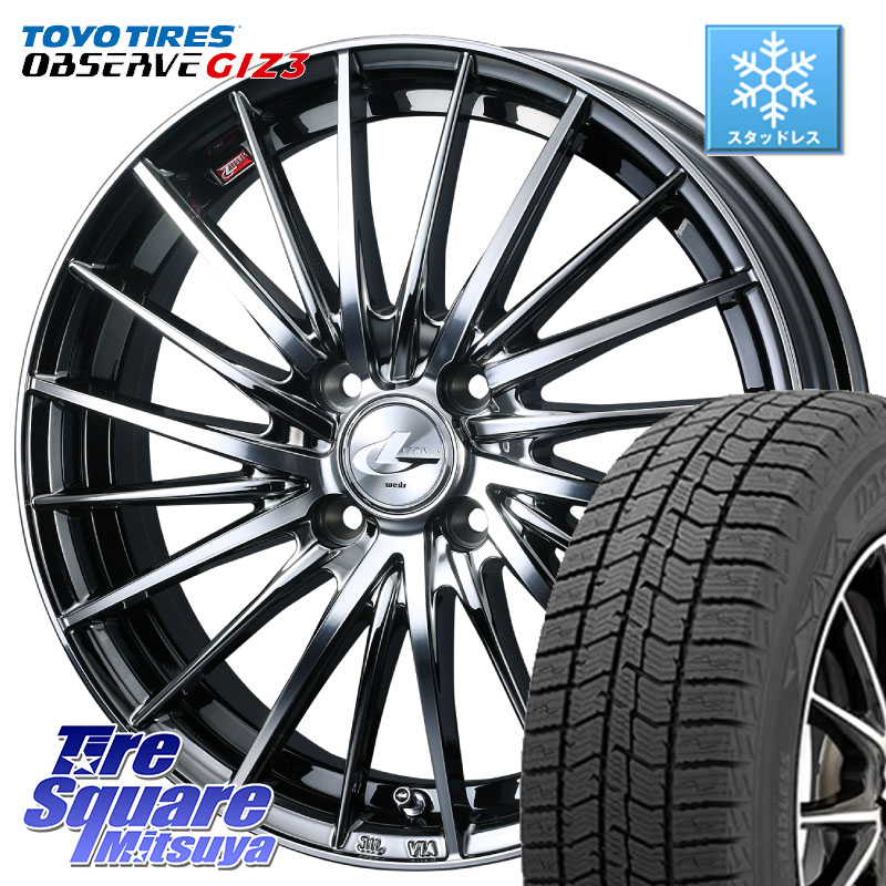 TOYO OBSERVE GIZ3 2024年～2025年製 オブザーブ ギズ3 スタッドレス ミツヤ 175/65R15 WEDS LEONIS FR レオニス FR ホイール 15インチ 15 X 5.5J +43 4穴 100 アクア 160系カローラフィールダー GR・GS系フィット クロスビー スイフト4穴 130系ヴィッツ スペイド