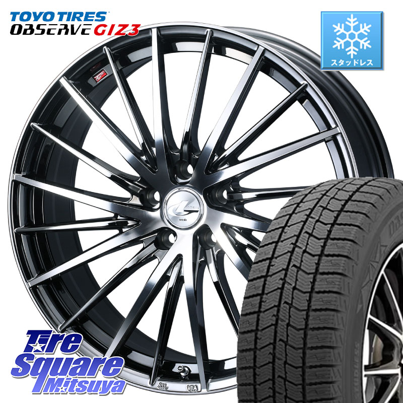 TOYO OBSERVE GIZ3 2024年製~ オブザーブ ギズ3 スタッドレス ミツヤ 215/60R17WEDS LEONIS FR レオニス FR ホイール 17インチ 17X7.0J 47 5穴 114.3 C-HR カローラクロス ZR-V RV系ヴェゼル RC系オデッセイ後期 CX-30 MX-30 エスティマハイブリッド エスティマ RVR|タイヤスクエアミツヤ