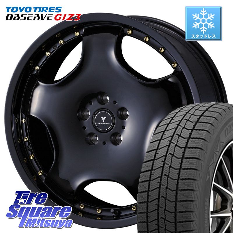 TOYO OBSERVE GIZ3 2024年~2025年製 オブザーブ ギズ3 スタッドレス ミツヤ 225/50R18WEDS NOVARIS ASSETE D1 特価● ホイール 18インチ ノヴァリス アセット 18X7.0J 40 5穴 114.3 カローラクロス エクストレイル X-TRAIL 日産 MPV|タイヤスクエアミツヤ