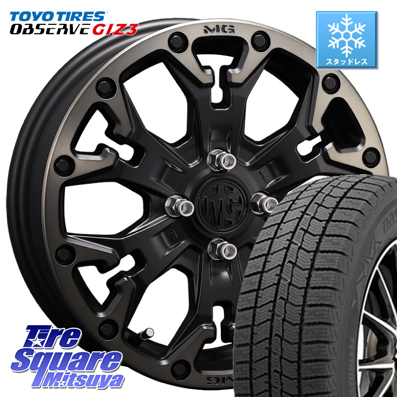 TOYO OBSERVE GIZ3 2024年製～ オブザーブ ギズ3 スタッドレス ミツヤ 215/65R16CRIMSON MG GOLEM Jr ホイール 16インチ 16X6.0J 38 4穴 100 ロッキー ガソリン車 4穴 ライズ ガソリン車 4穴｜タイヤスクエアミツヤ 105,694円