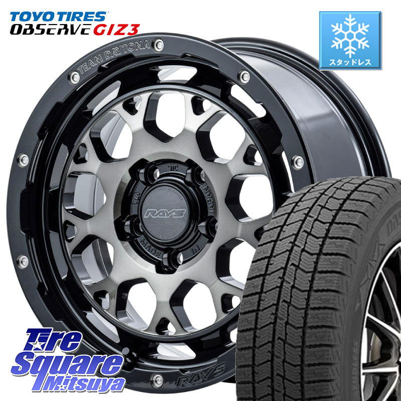 TOYO OBSERVE GIZ3 2024年製～ オブザーブ ギズ3 96Q XL スタッドレス ミツヤ 205/60R16 RAYS 【欠品次回8~9月】 TEAM DAYTONA M9+ ホイール 16インチ 16 X 7.0J +37 5穴 114.3