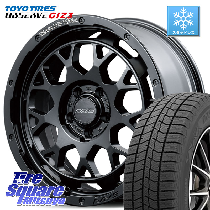 TOYO OBSERVE GIZ3 2024年製～ オブザーブ ギズ3 スタッドレス ミツヤ 225/60R18RAYS 【欠品次回8~9月】 TEAM DAYTONA M9+ BOJ ホイール 18インチ 18X7.5J 45 5穴 114.3 80系ハリアー T32エクストレイル CX-5 CX-8 BT5レガシィアウトバック CX-5 CX5 MAZDA レガシー レ｜タイヤスクエアミツヤ