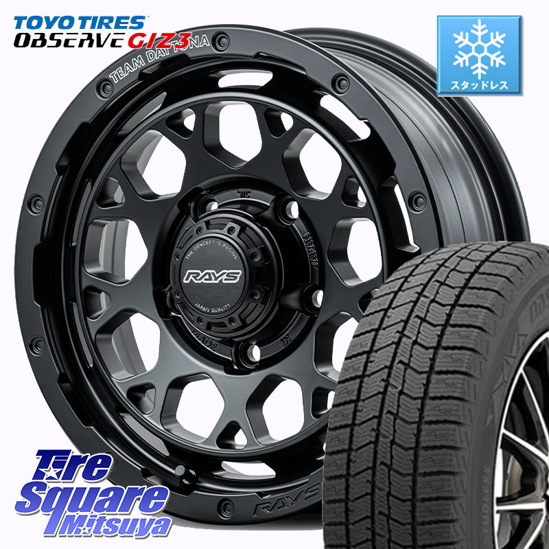 TOYO OBSERVE GIZ3 2024年製～ オブザーブ ギズ3 スタッドレス ミツヤ 215/65R16 RAYS 【欠品次回8~9月】 TEAM DAYTONA M9+ BOJ ホイール 16インチ 16 X 5.5J +20 5穴 139.7 ジムニー専用(要オーバーフェンダー等)