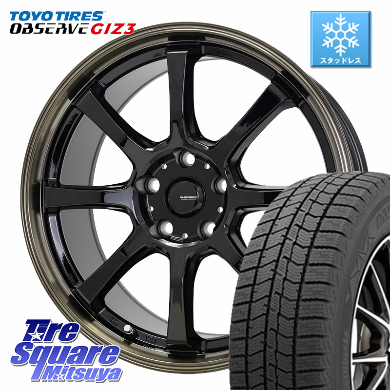 TOYO OBSERVE GIZ3 2024年製~ オブザーブ ギズ3 スタッドレス ミツヤ 225/55R18HotStuff G-SPEED P-08 ホイール 18インチ ジースピード 18X8.0J 42 5穴 114.3 デリカD:5 SL系フォレスター エクリプスクロス|タイヤスクエアミツヤ