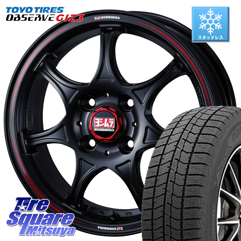 TOYO OBSERVE GIZ3 2024年製～ オブザーブ ギズ3 スタッドレス ミツヤ 165/70R14 WEDS ヨシムラ WRS7 SEVEN ホイール 14インチ 14 X 4.5J +45 4穴 100 Mx27/37/47Sソリオ・デリカD2 ハスラー MAx6S系ソリオ