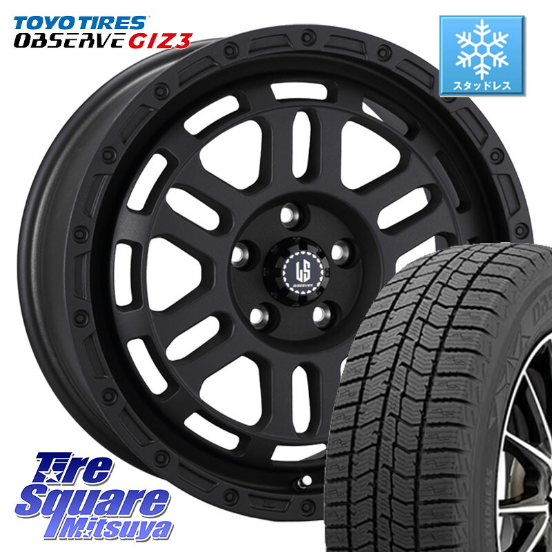 TOYO OBSERVE GIZ3 2024年~2025年製 オブザーブ ギズ3 スタッドレス ミツヤ 215/55R18阿部商会 LA STRADA DISCOVER ホイール 18インチ 18X8.0J 40 5穴 114.3 エクストレイル X-TRAIL 日産|タイヤスクエアミツヤ