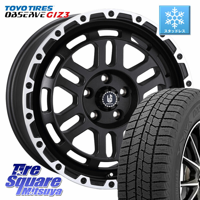 TOYO OBSERVE GIZ3 2024年～2025年製 オブザーブ ギズ3 スタッドレス ミツヤ 225/50R17 阿部商会 LA STRADA DISCOVER ホイール 17インチ 17 X 7.0J +38 5穴 114.3