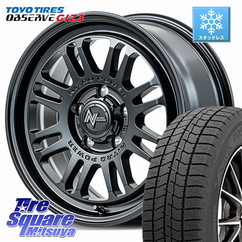 TOYO OBSERVE GIZ3 2024年製~ オブザーブ ギズ3 96Q XL スタッドレス ミツヤ 205/60R16 MANARAY NITRO POWER M16 ASSAULT ホイール 16インチ 16 X 7.0J +40 5穴 114.3 90系ノア ヴォクシー プリウスアルファ RP6~8ステップワゴン