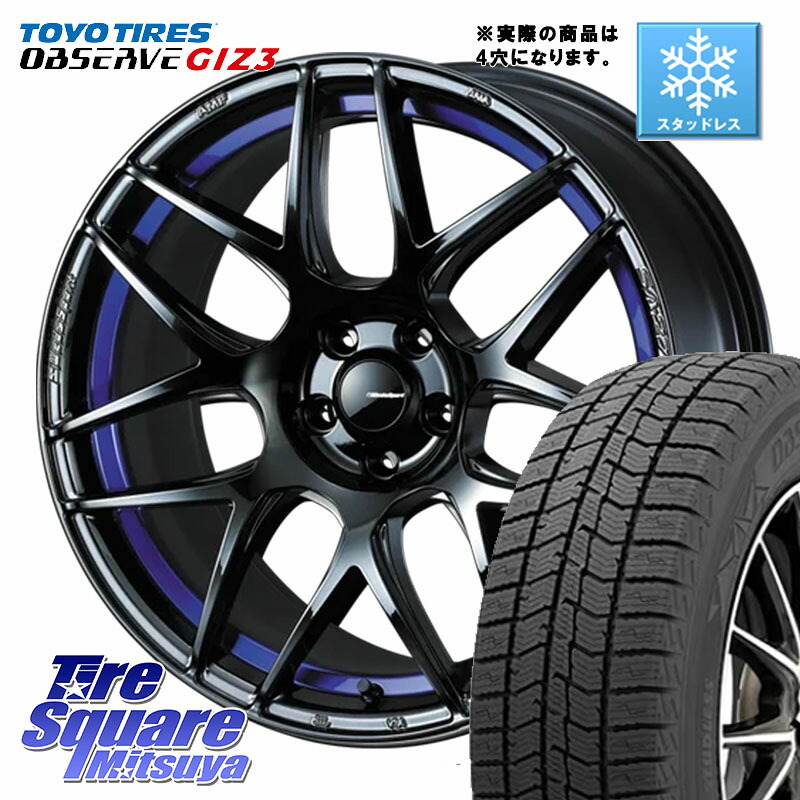 TOYO OBSERVE GIZ3 2024年製～ オブザーブ ギズ3 スタッドレス ミツヤ 205/55R17 WEDS 74226 SA-27R ウェッズ スポーツ ホイール 17インチ ◇参考画像 17 X 6.5J +42 4穴 100 ライズ ロッキー ガソリン車 4穴