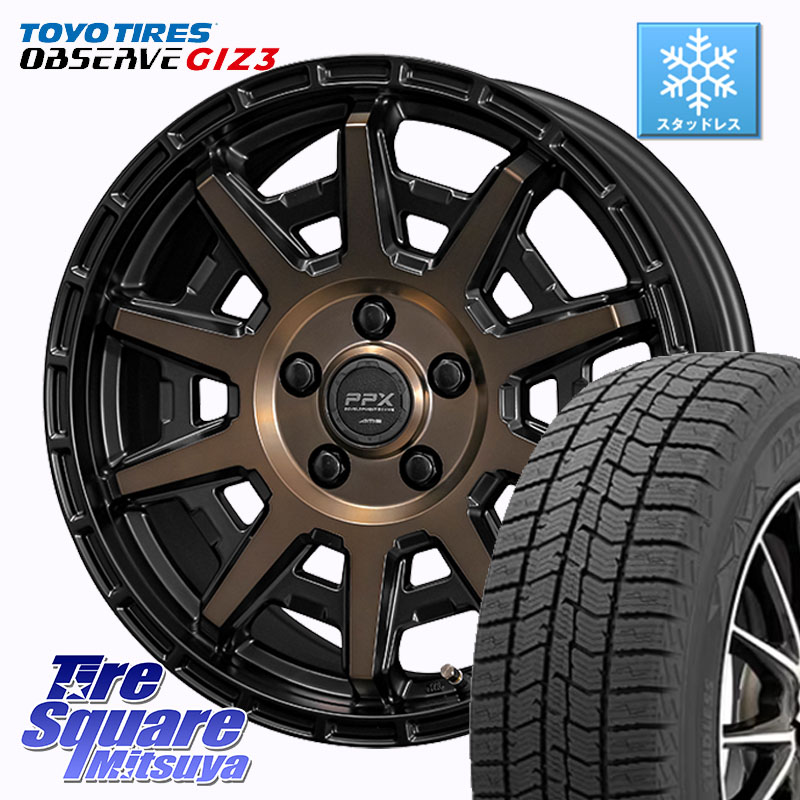 TOYO OBSERVE GIZ3 2024年製～ オブザーブ ギズ3 スタッドレス ミツヤ 215/60R17 KYOHO PPX D10X ホイール 17インチ 17 X 7.0J +35 5穴 114.3 10系カローラクロス 20系アルファード