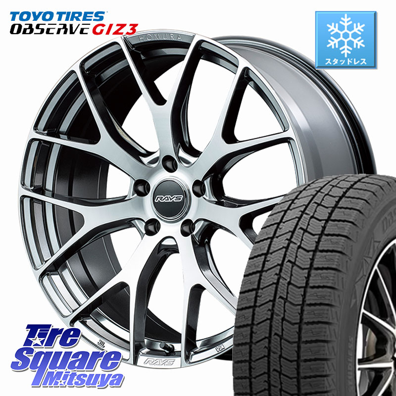 TOYO OBSERVE GIZ3 2024年製～ オブザーブ ギズ3 スタッドレス ミツヤ 235/60R18 RAYS 【欠品次回8~9月】 HOMURA 2x7FT ホイール 18インチ 18 X 7.5J +43 5穴 114.3 CX-60 CX-80