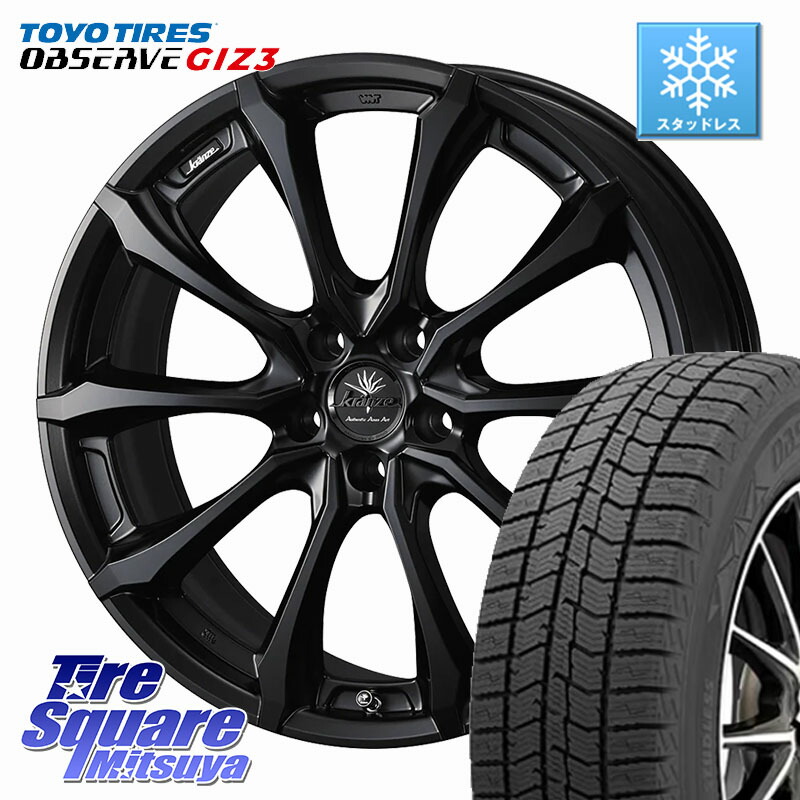 TOYO OBSERVE GIZ3 2024年～2025年製 オブザーブ ギズ3 スタッドレス ミツヤ 215/45R18 WEDS Kranze Versam 030EVO ホイール 18インチ クレンツェ ヴェルサム 18 X 7.5J +55 5穴 114.3 80系ノア ヴォクシー