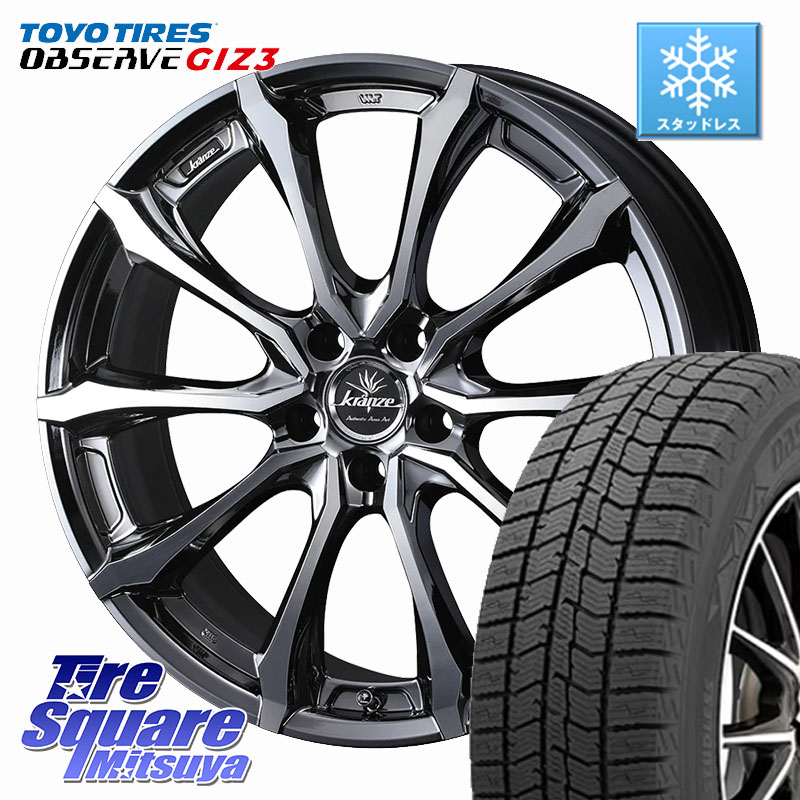 TOYO OBSERVE GIZ3 2024年製~ オブザーブ ギズ3 スタッドレス ミツヤ 235/50R18WEDS Kranze Versam 030EVO ホイール 18インチ クレンツェ ヴェルサム 18X7.5J 38 5穴 114.3 30系アルファード/ヴェルファイア 20系アルファード ヴェルファイアハイブリッド ヴェルファ|タイヤスクエアミツヤ