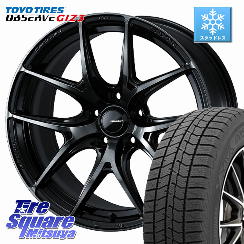 TOYO OBSERVE GIZ3 2024年～2025年製 オブザーブ ギズ3 スタッドレス ミツヤ 245/45R18WEDS WedsSport SA-01R SA01R ウェッズ スポーツ ホイール 18インチ 18X7.5J 35 5穴 114.3 シーマ 日産｜タイヤスクエアミツヤ