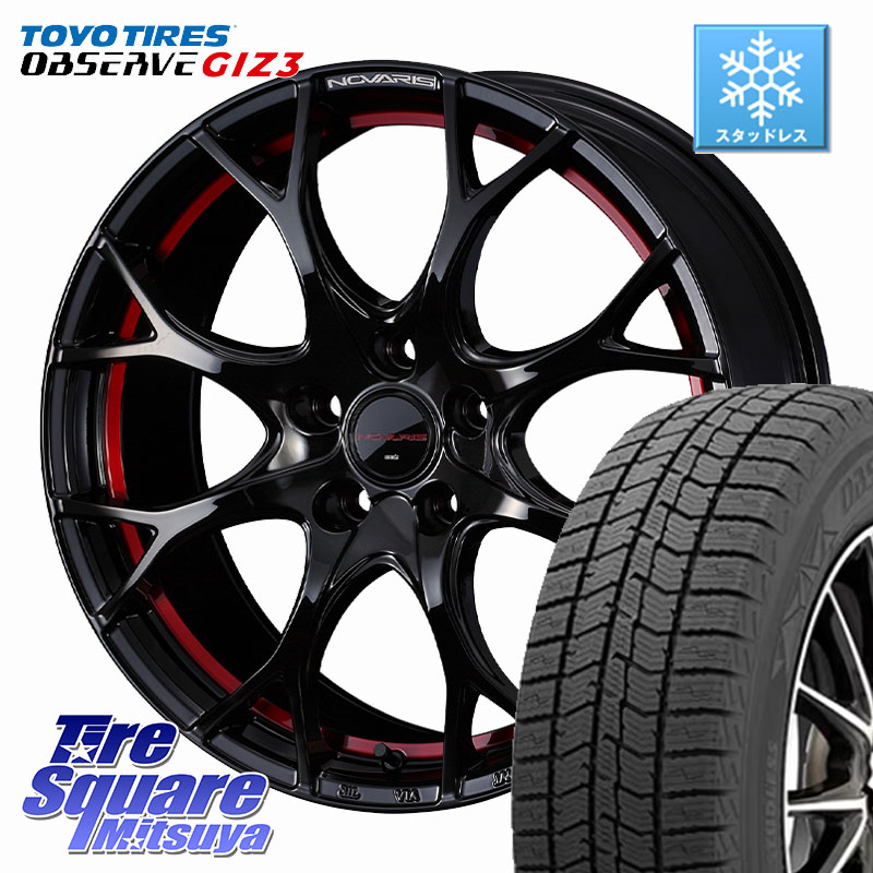 TOYO OBSERVE GIZ3 2024年製～ オブザーブ ギズ3 スタッドレス ミツヤ 225/65R17 WEDS NOVARIS ROHGUE UY ノヴァリス ホイール 17インチ ローグ 17 X 6.5J +47 5穴 114.3 CX-5 CX-8