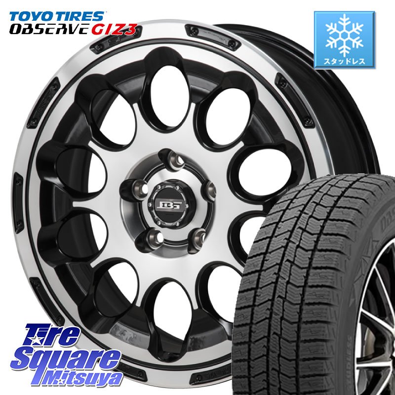 TOYO OBSERVE GIZ3 2024年～2025年製 オブザーブ ギズ3 スタッドレス ミツヤ 205/50R17 KOSEI BOTTOM GARCIA CHRONO ホイール 17インチ 17 X 6.5J +45 5穴 100 50系プリウス