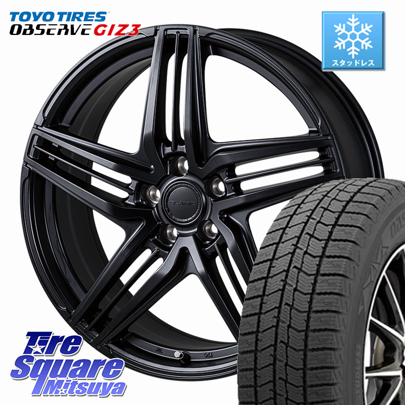 TOYO OBSERVE GIZ3 2024年製～ オブザーブ ギズ3 スタッドレス ミツヤ 235/60R18 KOSEI GLAMIC LX-S M14球面座ボルト専用 ホイール 18インチ 18 X 7.5J(M14B) +38 5穴 114.3 レクサスNX20系 クラウンスポーツ・エステート ハイブリッドZ スバル ソルテラ
